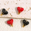 Stainless Steel Oil Drop Heart Pendant Jewelry Accessories For Diy Handmade Earrings Necklace Bracelet