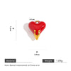 Stainless Steel Oil Drop Heart Pendant Jewelry Accessories For Diy Handmade Earrings Necklace Bracelet