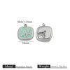 Stainless Steel Oil Drop Square Oval Electroplated Pendant Diy Accessories