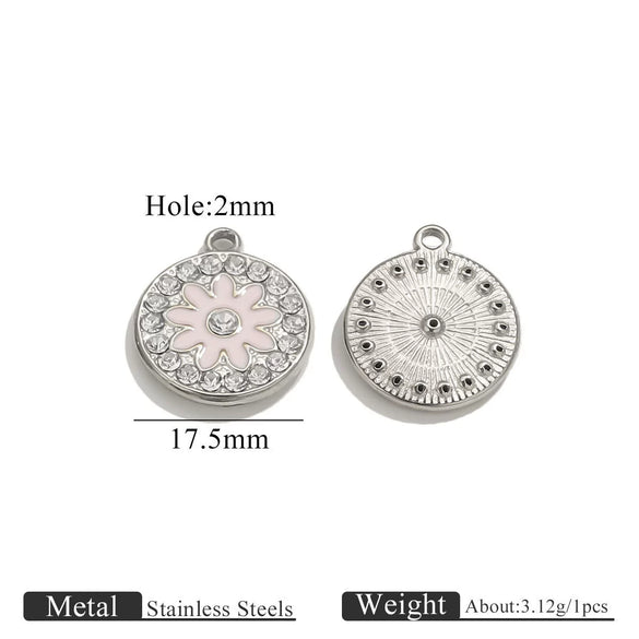 Stainless Steel Oil Drop Square Oval Electroplated Pendant Diy Accessories