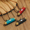Stainless Steel Oil Dropping Tubular Bead Pendant Bohemian Style Diy Necklace Bracelet Pendant 18K Gold Vacuum Plated