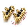 Stainless Steel Oil Dropping Tubular Bead Pendant Bohemian Style Diy Necklace Bracelet Pendant 18K Gold Vacuum Plated