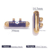 Stainless Steel Oil Dropping Tubular Bead Pendant Bohemian Style Diy Necklace Bracelet Pendant 18K Gold Vacuum Plated