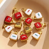 Stainless Steel Oil Pressure Drop Bag Pendant Necklace Accessories 18K Gold Plated Electroplated