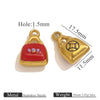 Stainless Steel Oil Pressure Drop Bag Pendant Necklace Accessories 18K Gold Plated Electroplated