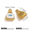Stainless Steel Oil Pressure Drop Bag Pendant Necklace Accessories 18K Gold Plated Electroplated