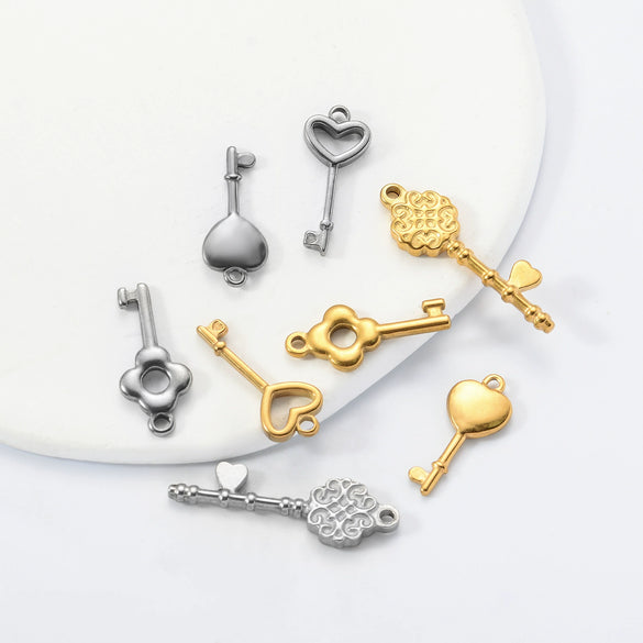 Stainless Steel Oil Pressure Hollow Geometric Pendant Diy Jewelry Accessories With Electroplating
