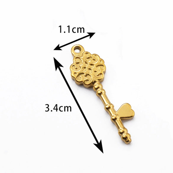 Stainless Steel Oil Pressure Hollow Geometric Pendant Diy Jewelry Accessories With Electroplating