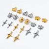 Stainless Steel Oil Pressure Pendant Bow Kt Cat Fourpointed Star 18K Gold Plated Necklace Hanging Ornaments