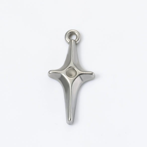 Stainless Steel Oil Pressure Pendant Bow Kt Cat Fourpointed Star 18K Gold Plated Necklace Hanging Ornaments