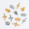 Stainless Steel Oil Pressure Pendant Bow Kt Cat Fourpointed Star 18K Gold Plated Necklace Hanging Ornaments