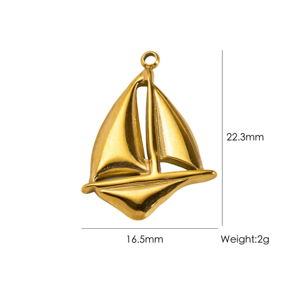 Stainless Steel Oildrip Coffee Cup Sailboat Fish Bicycle Pendant Accessories Electroplated