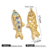 Stainless Steel Oildropping Sea Fish Jewelry Accessories Pendant For Necklace And Bracelet