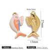Stainless Steel Oildropping Sea Fish Jewelry Accessories Pendant For Necklace And Bracelet