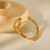 Stainless Steel Open Bracelet Electroplated Irregular Women's Fashion Bracelet