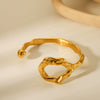 Stainless Steel Open Bracelet Electroplated Irregular Women's Fashion Bracelet
