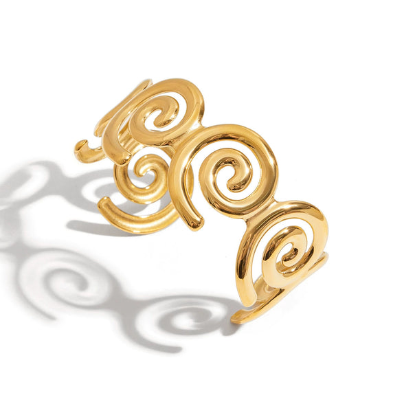 Stainless Steel Open Bracelet For Women Electroplated Jewelry