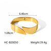 Stainless Steel Open Bracelet Geometric Style Electroplated For Women