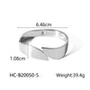 Stainless Steel Open Bracelet Geometric Style Electroplated For Women