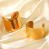 Stainless Steel Open Bracelet Ins Style Geometric Electroplating