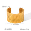 Stainless Steel Open Bracelet Ins Style Geometric Electroplating