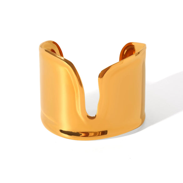 Stainless Steel Open Bracelet Ins Style Geometric Electroplating