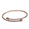 Stainless Steel Open Bracelet Metal Thread Ring Vacuum Furnace Plating Rose Gold Simple Geometric Style Jewelry