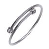 Stainless Steel Open Bracelet Metal Thread Ring Vacuum Furnace Plating Rose Gold Simple Geometric Style Jewelry
