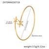 316L Stainless Steel Open Bracelet With Bee And Starfish Zircon Electroplated Fashion Ol Style