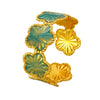 Stainless Steel Open Cuff Bracelet With Dripping Oil Detail Retro Irregular Minimalist Fashion Accessory