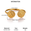Stainless Steel Open Cuff Bracelet With Layered Flower Petal Design Electroplated Modern Minimalist Statement Jewelry