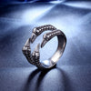 Stainless Steel Open Dragon Ring For Men Polished Geometric Lucky Statement Jewelry