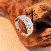 Stainless Steel Open Finger Ring And Metal Knock Pattern Bracelet With Heart Shape Natural Style Electroplating Treatment