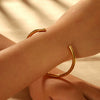 Stainless Steel Open Geometry Bracelet 18K Goldplated