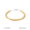 Stainless Steel Open Geometry Bracelet 18K Goldplated