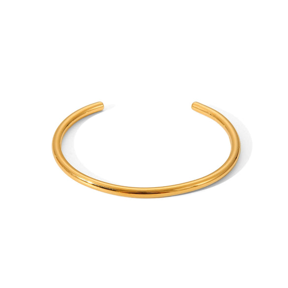 Stainless Steel Open Geometry Bracelet 18K Goldplated