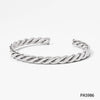 Stainless Steel Open Handmade Twist Bracelet With Vacuum Electroplating And Fine Polishing Fashion Ol Style