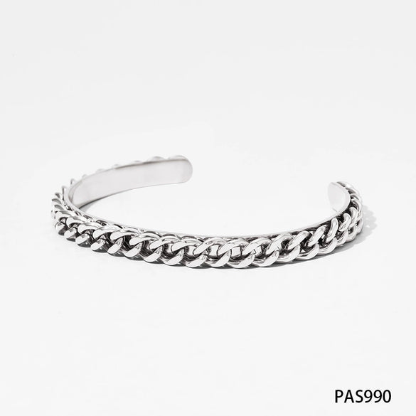 Stainless Steel Open Handmade Twist Bracelet With Vacuum Electroplating And Fine Polishing Fashion Ol Style