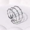 Stainless Steel Open Ring For Women Fresh Style Electroplating