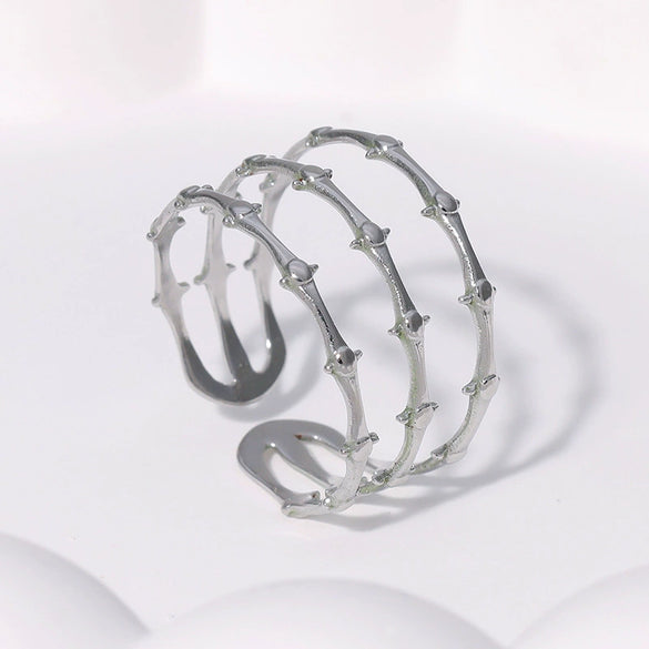 Stainless Steel Open Ring For Women Fresh Style Electroplating