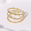 Stainless Steel Open Ring For Women Fresh Style Electroplating