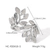 Stainless Steel Open Ring Geometric Design 18K Goldplated Hand Jewelry For Women