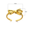 Stainless Steel Open Ring With Cross Bow Star Moon Design Electroplated Unisex Ladies Ring