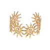 Stainless Steel Open Sun Bracelet With Spiral Design Electroplated Minimalist High End Style For Women