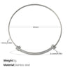316L Stainless Steel Open Thin Irregular Minimalist Retro Personality Electroplated Bracelet