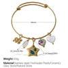 316L Stainless Steel Open Thin Irregular Minimalist Retro Personality Electroplated Bracelet