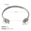 316L Stainless Steel Open Thin Irregular Minimalist Retro Personality Electroplated Bracelet