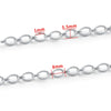 Stainless Steel Oshaped Cross Chain Jewelry Chain Electrolytic Brightening Diy Necklace Bracelet