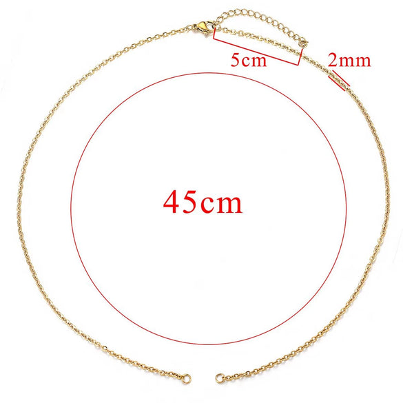Stainless Steel Oshaped Cross Half Chain Broken Cuban Chain Hanging Double Ring Chain Cartoon Geometric Diy Jewelry Accessories Necklace With Electroplating