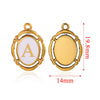 Stainless Steel Oval And Hexagonal Geometric Letter Pendant Jewelry Accessories With Electroplating